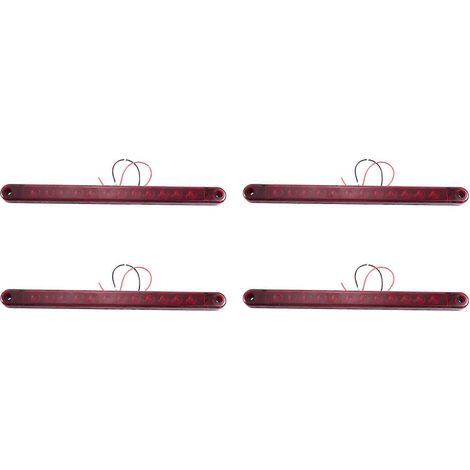 luces de freno traseras LED de 12x12, barra de luces de freno de 12 V para camiones, remolques, autobuses, luces de identificación de frenos.