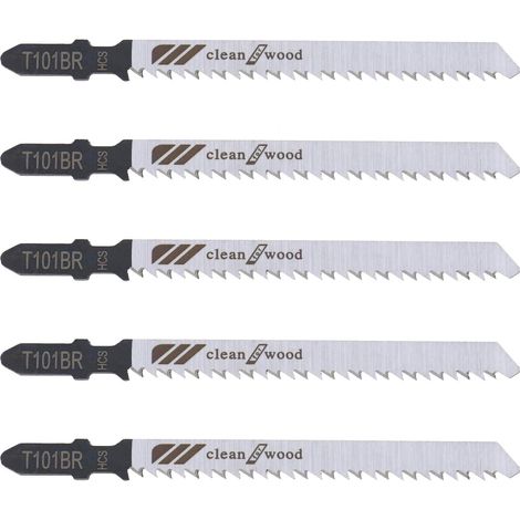 OTOTEC Lot de 5 T101br 100 mm Lames de scie sauteuse HCS pour bois laminé Planche à découper (1/5)