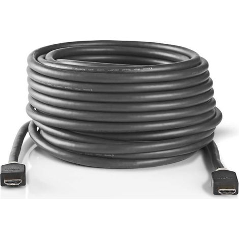 High speed hdmi cable with ethernet hdmi connector hdmi connector 4k30hz arc 102 gbps 150 m round pvc anthracite box 38746480 38746480 38746480 38746480 38746480 (1/5)