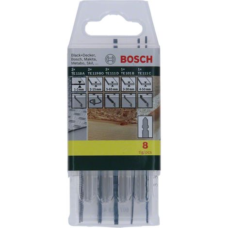 BOSCH - SET 8 LAME PER SEGHETTO ALTERNATIVO LEGNO