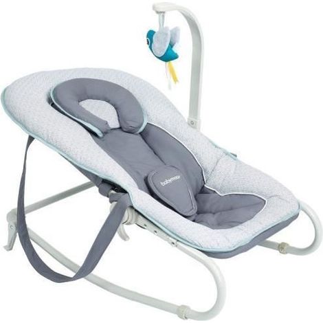 Babymoov Graphik transat bébé bleu et gris confortable (1/5)