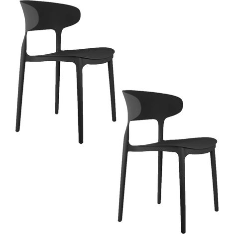 Lot de 2 chaises d'intérieur et extérieur design moderne FAIN (1/5)