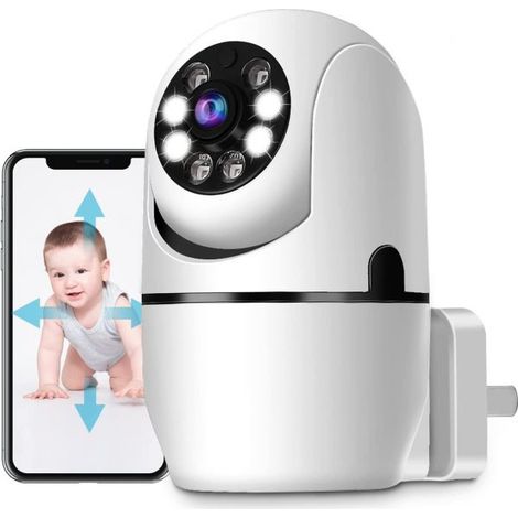 Telecamera wireless con spina vista 360°rilevamento movimento tracciamento automatico (1/5)