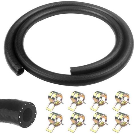 Durite carburant 8mm - PZCC - 1 mètre de longueur - Diamètre intérieur 8mm - Caoutchouc nitrile résistant à l'huile (1/4)