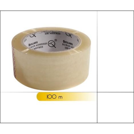 Lot de 3 Rouleaux adhésifs transparents de 100m (1/2)