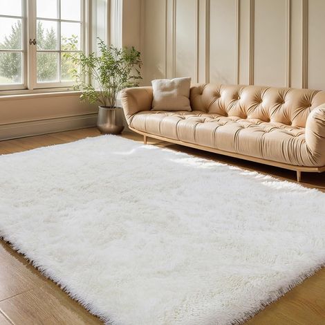 1 Tapis shaggy, 160x230 cm, antidérapant, polyester, salon, chambre (1/5)