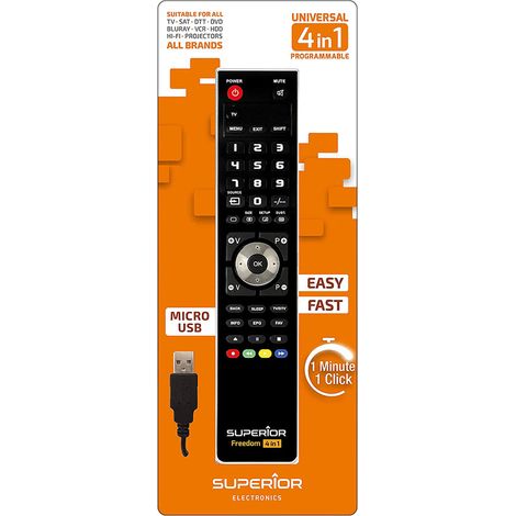 TELECOMANDO UNIVERSALE USB 'FREEDOM' 4 in 1 controllo 4 dispositivi - SUPERIOR