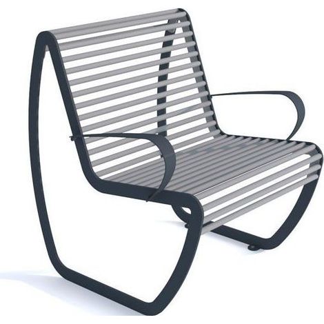 Banc simple TULUZA I bicolore 62 cm (1/2)