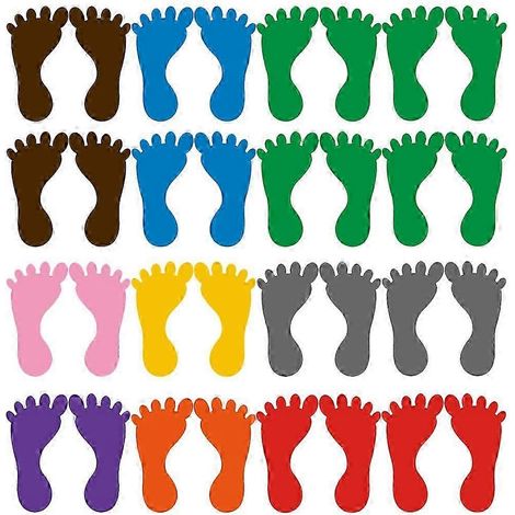 18 Paar fußabdruckförmige Bodenaufkleber zur Dekoration von Kindergartenräumen (1/4)