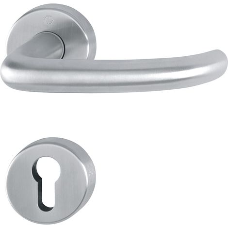 HOPPE® Drückergarnitur mit Rosetten San Francisco E1301/42H/42HKVS, Edelstahl, 10720263 (1/2)