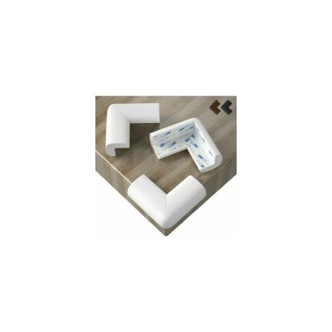 20 protections d'angle en caoutchouc - Grand coussin pour une protection maximale de bébé - Protection d'angle de table - Avec adhésif double face 3M pré-installé - Produit certifié (Blanc) (1/5)