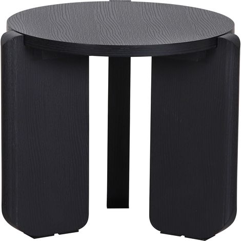 Selsey PREFFINES S – Mesa de centro, Ø 50 cm, efecto fresno gris oscuro (1/3)