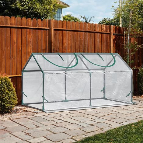 Serre de jardin transparent en plastique acier 120 x 60 x 60 cm (1/5)