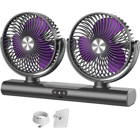 Ventilateurs pour Véhicules Rotation à 180 Degrés Rechargeable (1/5)