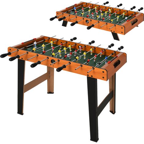 Mesa de futbolín pequeña, fabricada en MDF, para 22 jugadores, 2 pelotas, 2 marcadores, 84,5 cm de largo x 40 cm de ancho x 61,2 cm de alto. (1/5)