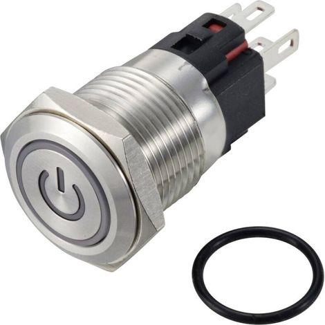 TC-12647392 Bouton-poussoir 250 V/AC 3 A 1 x Off/(On) IP65 vert à rappel acier inoxydable 1 pc(s) Q896163 (1/2)