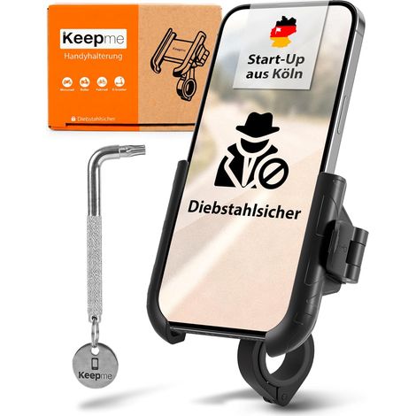 Support de téléphone Portable Universel pour Guidon de vélo - Support antivol pour Tous Les Smartphones - Support de téléphone Portable pour vélo électrique, VTT, vélo de r (1/5)