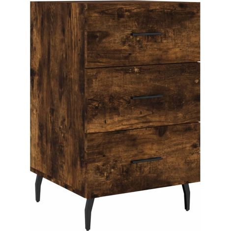 vidaXL Comodino Rovere Fumo 40x40x66 cm in Legno Multistrato (1/5)