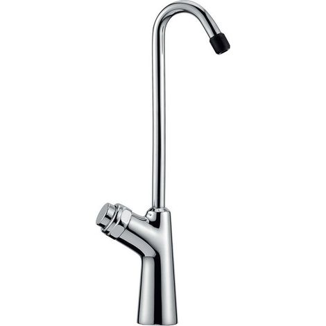 Wasserhahn mit Druckknopfbetätigung und 25 cm langem Auslauf aus Messing mit verchromter Oberfläche – Idral 02179P25 (1/5)