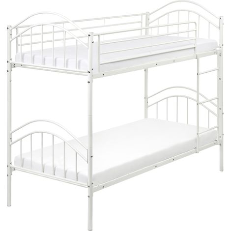 Litera para niños dormitorio infantil cama alta estructura de hierro blanco 90 x 200 cm Chartres (1/5)