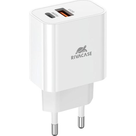 ALIMENTATORE 1USB-C/1USB-A 20W COMPATIBILE IPHONE WHITE (1/5)