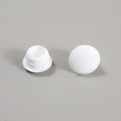 ajile - Bouchon Cache Obturateur pour Trou Alésage de Diamètre 10 mm - Plastique BLANC - Sachet de 50 pièces - OBF210x50-FBA (1/4)