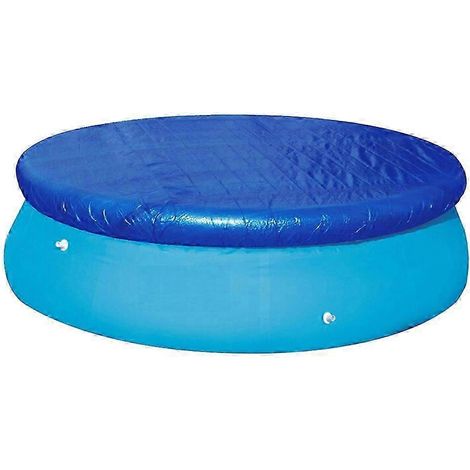Couverture de piscine ronde BESTOMZ de 2,4 mètres de diamètre, facile à installer, compatible avec les piscines gonflables à structure métallique, installation rapide, excellente qualité. (1/5)