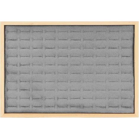 Bardusch-Plateau à bijoux, organisateur de tiroir à bijoux, insert de rangement pour tiroir à bagues polyvalent 100 grilles, (Cendre) (1/4)