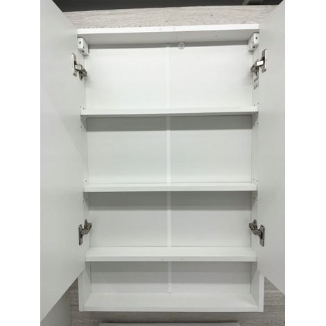 Armoire de salle de bain suspendue blanche Lupo avec miroir 60x90 cm (1/2)