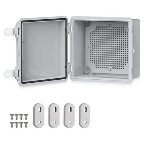 Waterproof outdoor electrical box made of ABS material, with integrated sealing gasket, waterproof (15x15x9 cm) (1/5)