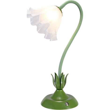 Lampe de table sans fil avec LED rechargeable 5200 mAh, variateur tactile 3 niveaux, design floral pour chambre à coucher (1/5)