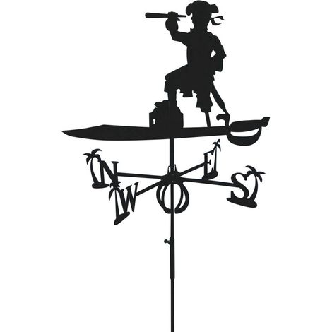 Girouette Pirate en fer forgé Grand modèle