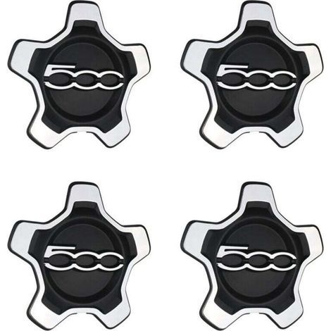 Lot de 4 Enjoliveurs de Roue Anti-Poussière Compatible Piaggio 500X 2016-2022 Argent (1/4)