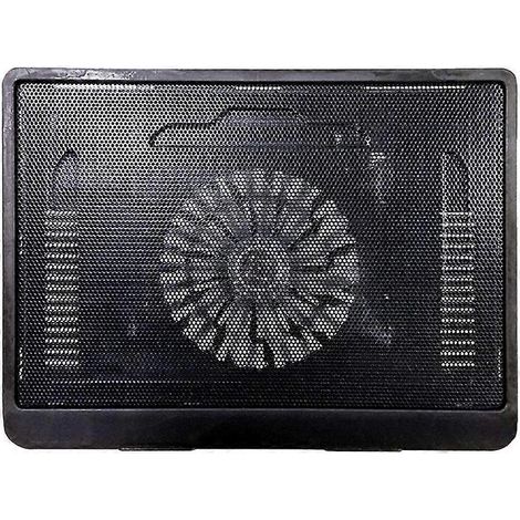 Tapis de refroidissement silencieux USB pour ordinateur portable 14 pouces, support d'ordinateur inclinable avec éclairage intégré et tapis de refroidissement (noir)-31.5x23.5x2.1cm-Black (1/2)