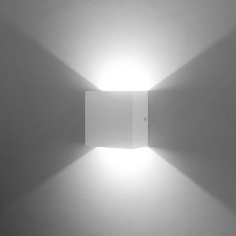 Applique murale LED 6W dimmable, blanc froid 6000K, boîtier blanc, éclairage moderne intérieur pour chambre, salon, couloir, cuisine (1/5)