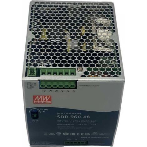 MW MEAN WELL SDR-960-48 Alimentatore DIN RAIL 960W 48V 20A Per Automazione Industriale Input 220V 110