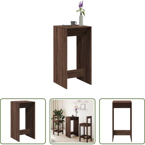 Holzwerkstoff - Bartisch Braun Eichen-Optik 51x50x103,5 cm Holzwerkstoff (1/5)