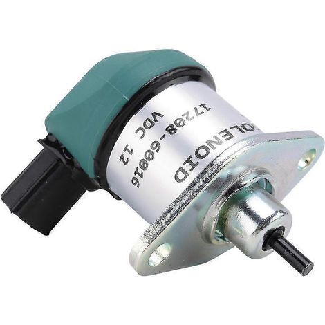 Électrovanne d'arrêt pour Kubota D1005, D1105 et D905 : références 17208-60015, 17208-60016, 17208-60017 et 17208-60010 (12 V, autoroute). (1/5)