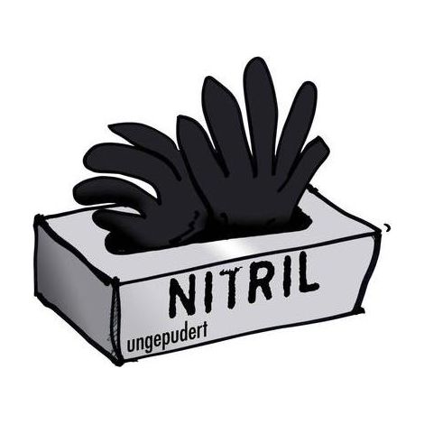 Leipold Doehle 14680 100 pc(s) Nitrile Gants à usage unique Taille (gants): 7, S