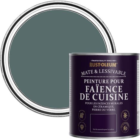 Peinture Verte Résistante à l'eau pour Faïence de Cuisine, Finition Mate - Deep Sea 750ml (1/5)