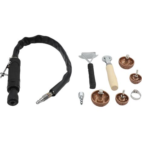 Attrezzo per la riparazione di pneumatici, tampone lucidante a bassa velocità da 2500 giri/min con rullo raschiante, mola lucidante in acciaio al tungsteno per la levigatura di auto. (1/4)