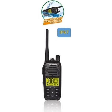 Polmar KAYAK Ricetrasmettitore gallegiante 16 + 16 Canali 446.006 MHz – 446.193 Mhz - PM001050