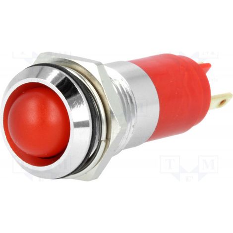 Piloto LED Color ROJO 24Vac/dc IP67 Cuerpo Color Plata