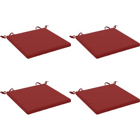 Coussins de siège 4 pièces SOEST 4 pc 100 % polyester Bordeaux vidaXL