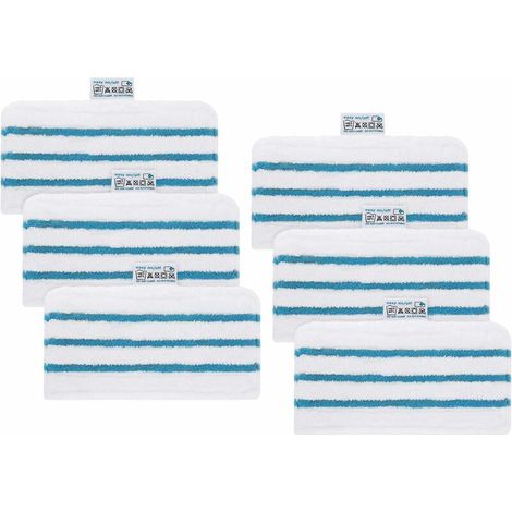 6Pack Microfibres lavables pour vadrouille à vapeur Black & Decker FSMP20, FSMH1321JMD, FSM1500, FSM1600, FSM1610, FSM1620, FSM1621, FSM1630, FSMH162 (1/5)