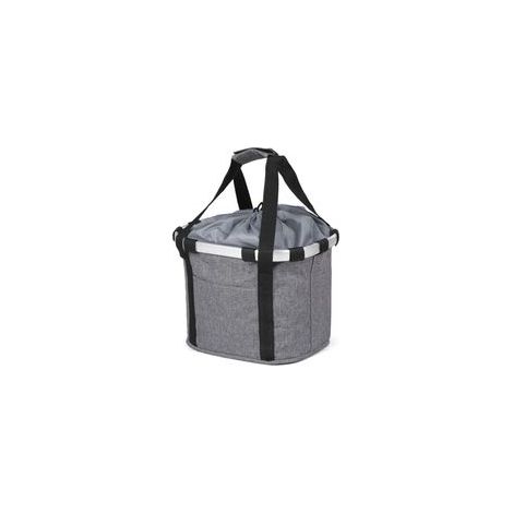 Panier de vélo pliable amovible en toile pour guidon, pique-nique, shopping, animaux, gris – (1/4)