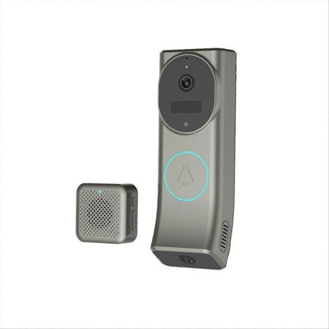 Kit de sonnette intelligente avec fausse caméra et flash LED pour la maison et le bureau-AquaForge