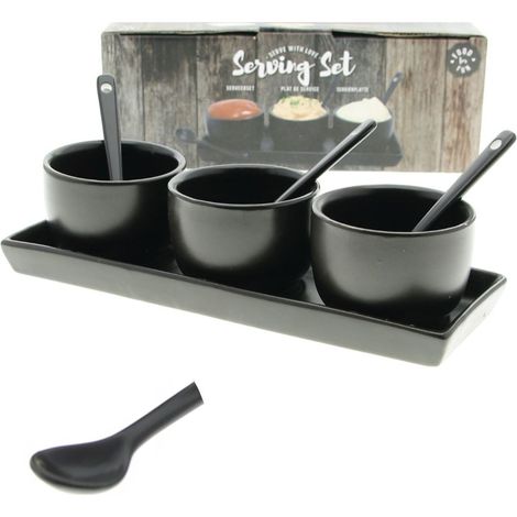 3-teiliges Set Schalen für Soßen und Dips