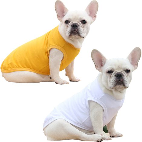 Gilet Pour Chien Et Chat - Coton Respirant Manches Courtes - Protection Solaire Été - Lot De 2 Pièces (1/5)