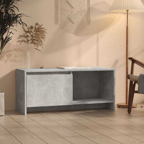 TV Cabinet Concrete Grey 90x35x40 cm Engineered Wood vidaXL (1/5)